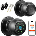 Smart Fingerprint Door Handle, This Biometric Lock Offers Five Unlocking Methods: Via Fingerprint, App, IC Card, Password, And Backup Key. It Is a Keyless Entry System, Ideal for Bedrooms And Apartments