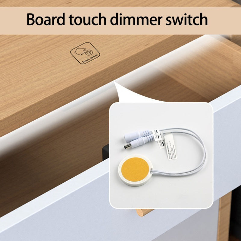 DC5-24V 25mm Wooden Furniture Touch Sensor LED Dimming Switch | 5A Hidden Surface Switch for LED Light Strip Decoration, Suitable for Halloween, Christmas Party, Black, White