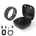 New Smart Ring with Charging Compartment, Fitness, Steps, Distance, Calories, Sleep, Exercise, Compatible with Iphone And Android, USB Charging, Ideal Valentine'S Day/Christmas/New Year Gift