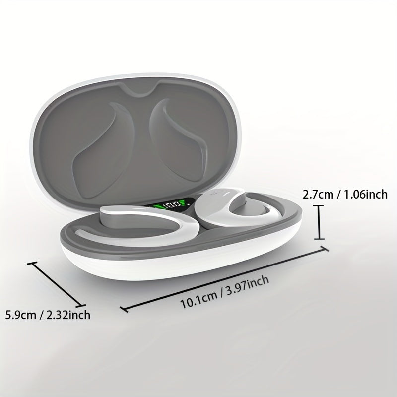 90H Wireless Earphones - Long-Lasting Wireless Sound with Advanced ENC Noise Cancellation, Immersive 3D Deep Bass, And Secure Fit Earhooks for Wireless Running - Universal Compatibility for Los And Android Devices