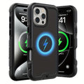 For iPhone 14/15/16/17Series Case, Rugged Warrior-Style 3-Layer Shockproof Cover with Soft Lining, Built-In Dust Plug, and Full-Body Armor Protection