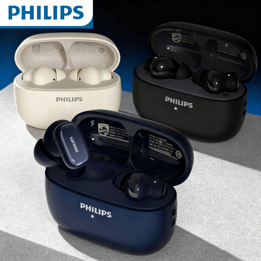 Philips TAT2569 Wireless Headphones with Touch Control & Charging - Noise Cancelling, Fast Charging, 5H Playtime, Battery, USB-C Charging, Compatible with for IOS & for Android