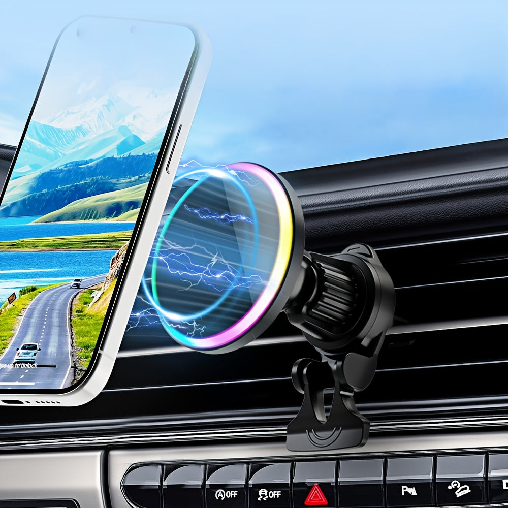 for Car Stand Charger, 15W Magnetic Wireless Car Charger Phone Holder, Vent Dashboard Universal Car Wireless Charger Holder for iPhone 15/14/13/12 Series, Christmas, Holidays, New Year Gifts