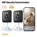[1080P] 2-Pack/4-Pack 2.4G WiFi Home Indoor Security Cameras, 1080P Full HD Wi-Fi Smart Camera with Full-Color Night Vision, Two-Way Audio, Smart Motion Detection, Smartphone App Control for Video Monitoring, Compatible with Alexa, AI-Powered