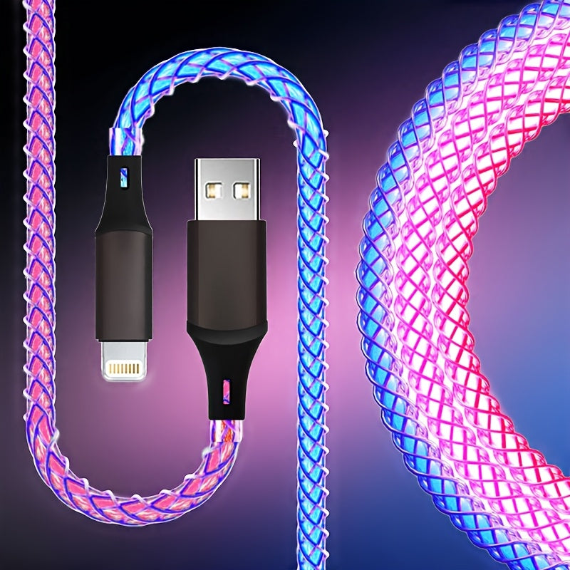 3-In-1 Braided Charging Cable, Universal Phone Charger with Lightning, Type C, And Micro USB Connectors, Compatible with Various Phones Including And