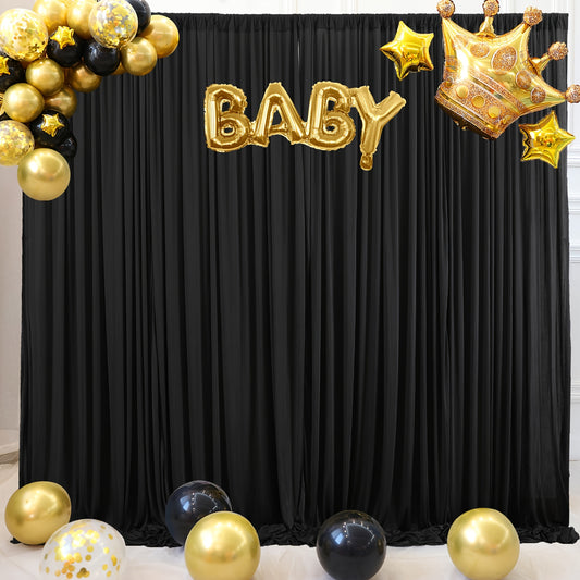photography backdrop 2-Pack, 10X10Ft Polyester Backdrop, Photo Booth Props for Party Events, Holiday Scene Decoration Curtain, Photography Stand Curtain Background Decoration, Suitable for Party Events, Birthdays, Weddings, Stages, Exhibitions, Etc
