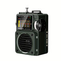 Hanrongda Wireless Speaker with Shortwave Radio, Featuring Microsd Support, FM MW WB SW Reception, NOAA Alerts, And a Sleep Timer. This Rechargeable Retro Analog Radio Includes Backlighting And ATS Presets, Ideal for Camping, Model HRD700.