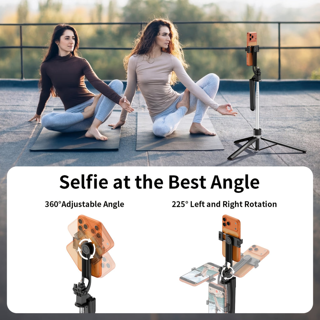 2026 New Selfie Stick Featuring a Tripod | Extends to 170Cm/67In, Comes with Remote And Phone Holder, Optional Dual Light Model, Perfect for Video Blogging And Live Streaming, Works with Cameras/Gopro Using 1/4 Mount