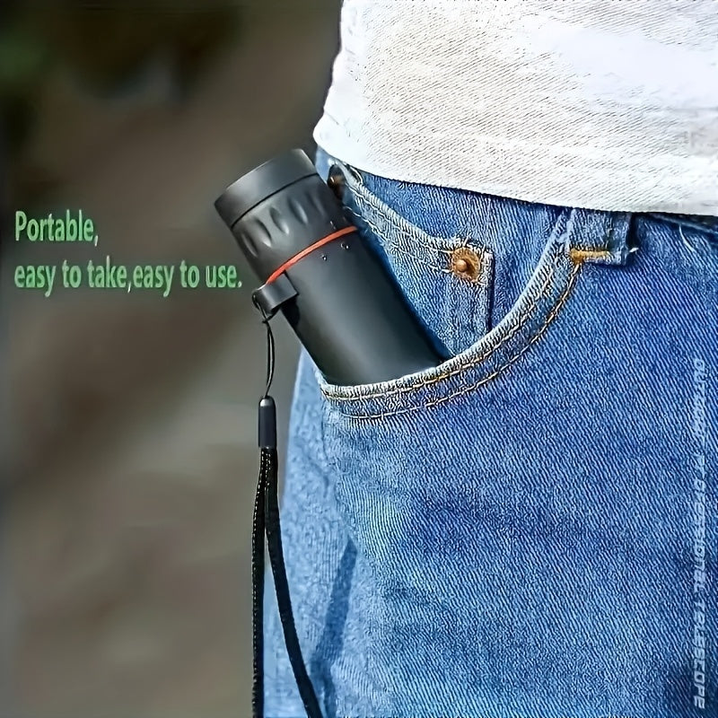 10X25 High Magnification Monocular Telescope - Durable Rubber Lightweight Design with Fixed Focus And Ergonomic Grip, 10X Zoom And 25Mm Objective Lens for Hiking, Camping, Birdwatching, Hunting