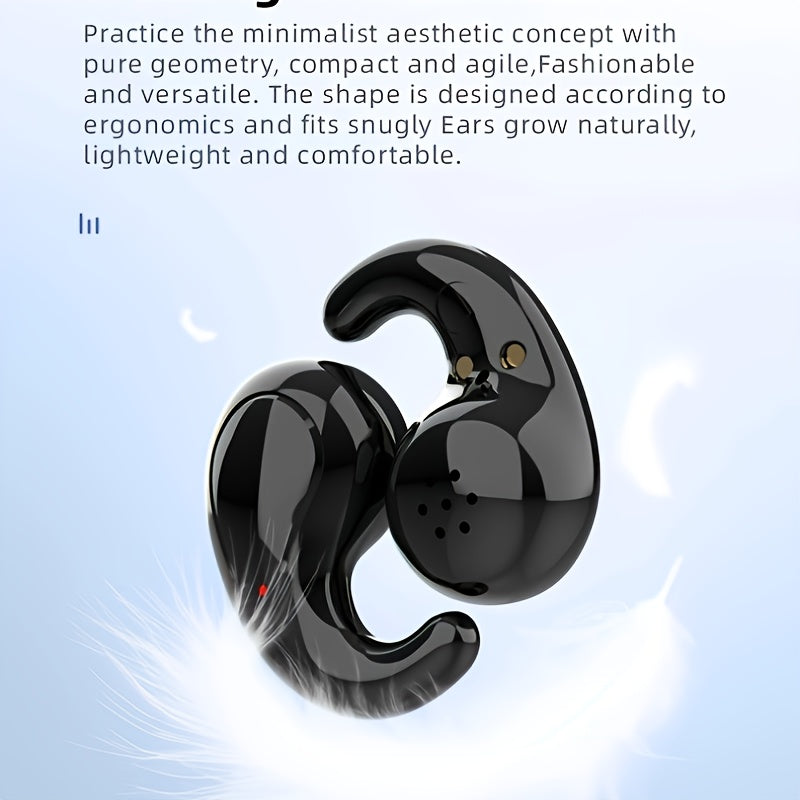 The 2025 Popular Black - Tech Semi - In - Ear Headphones, with Super - High Sound Quality, 360 - Degree Stereo Surround Sound. It Is Equipped with A Rechargeable Lithium - Polymer Battery And A Type - C Interface, Offering Long - Lasting Battery