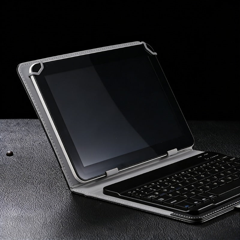 Universal 10.1 Inch Android Tablet Case with Keyboard, Removable Wireless Wireless Keyboard + PU Leather Folio Book Cover + Stand, Travel Portable Sleeve for Ios/Android/Windows System Tablet