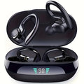Completely Wireless Earbuds Featuring ENC Noise Cancellation, Touch Controls, Wireless Sports Earhooks, And an LED Display Charging Case. They Are Compatible with Mobile Phones, Support Type-C Charging