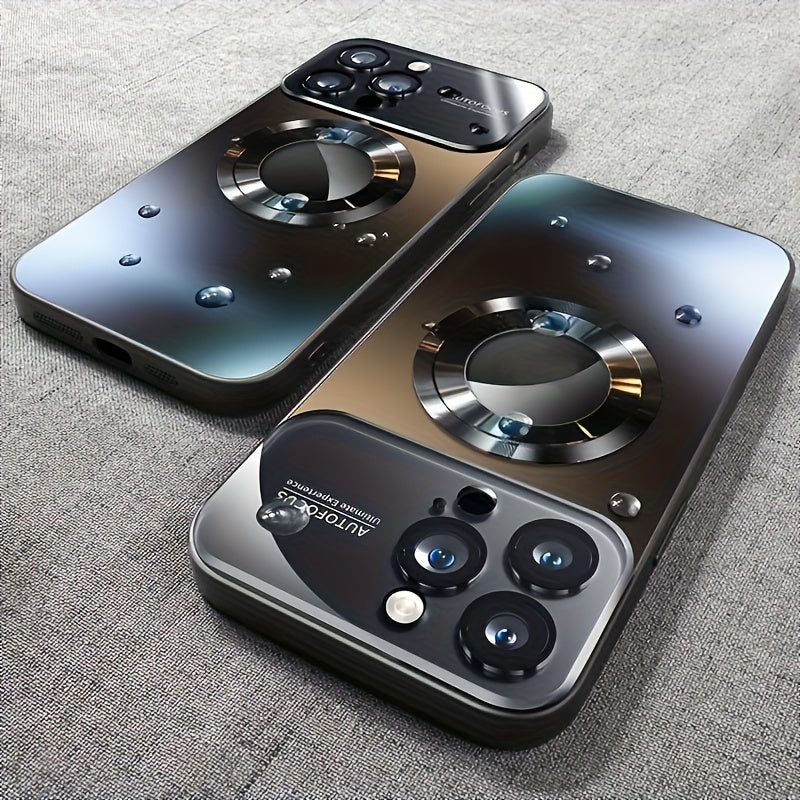 New Luxury Matte Titanium Phone Case, Compatible with Iphone 17 Pro, Iphone 17 Pro Max, Iphone 17 Air, And Iphone 17. Features Magnetic Wireless Charging, Shockproof Glass for Camera Lenses, And a Built-In Lens Protector. A Perfect Christmas Gift.