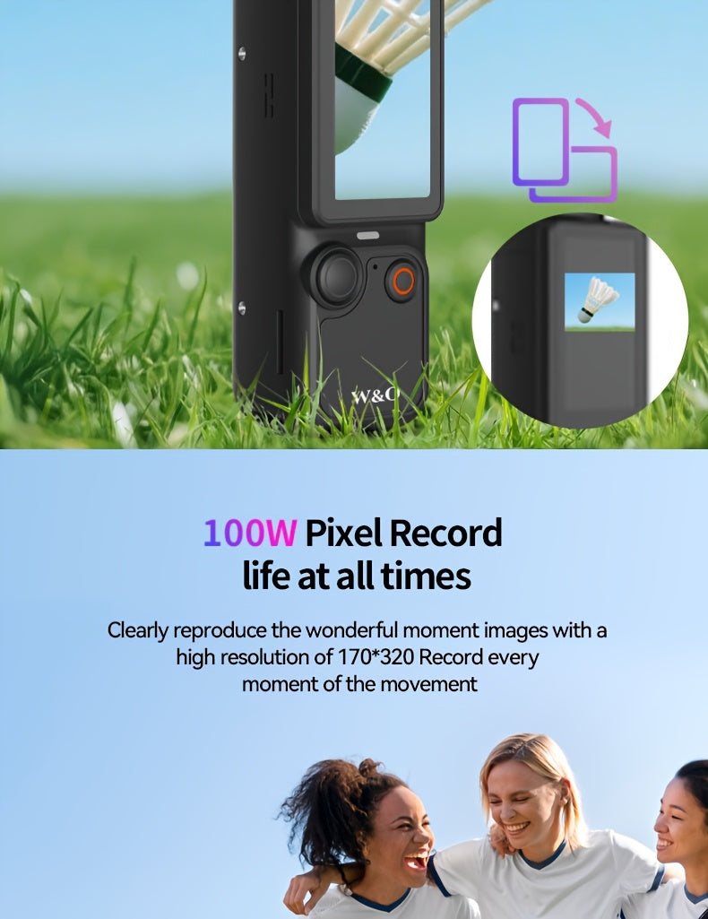 Ultra-lightweight 4-in-1 Action Camera, Supporting 1080P High-definition Video Recording, 360° Rotating Lens, Image Stabilization And One-click Recording - Compact Outdoor Camera, Suitable For Cycling, Vlog, And Drone-like Shooting Effects (compatib