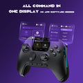 [Wireless Gaming Controller] Interactive Screen Wireless Gaming Controller for Pc/Switch/Ios/Android/Steam Deck, Hall Effect Stick And Trigger, RGB Lighting, Remappable Buttons, 1800Mah with Charging Dock -V2/Black (No Drift). [Notice] Not Compatible with