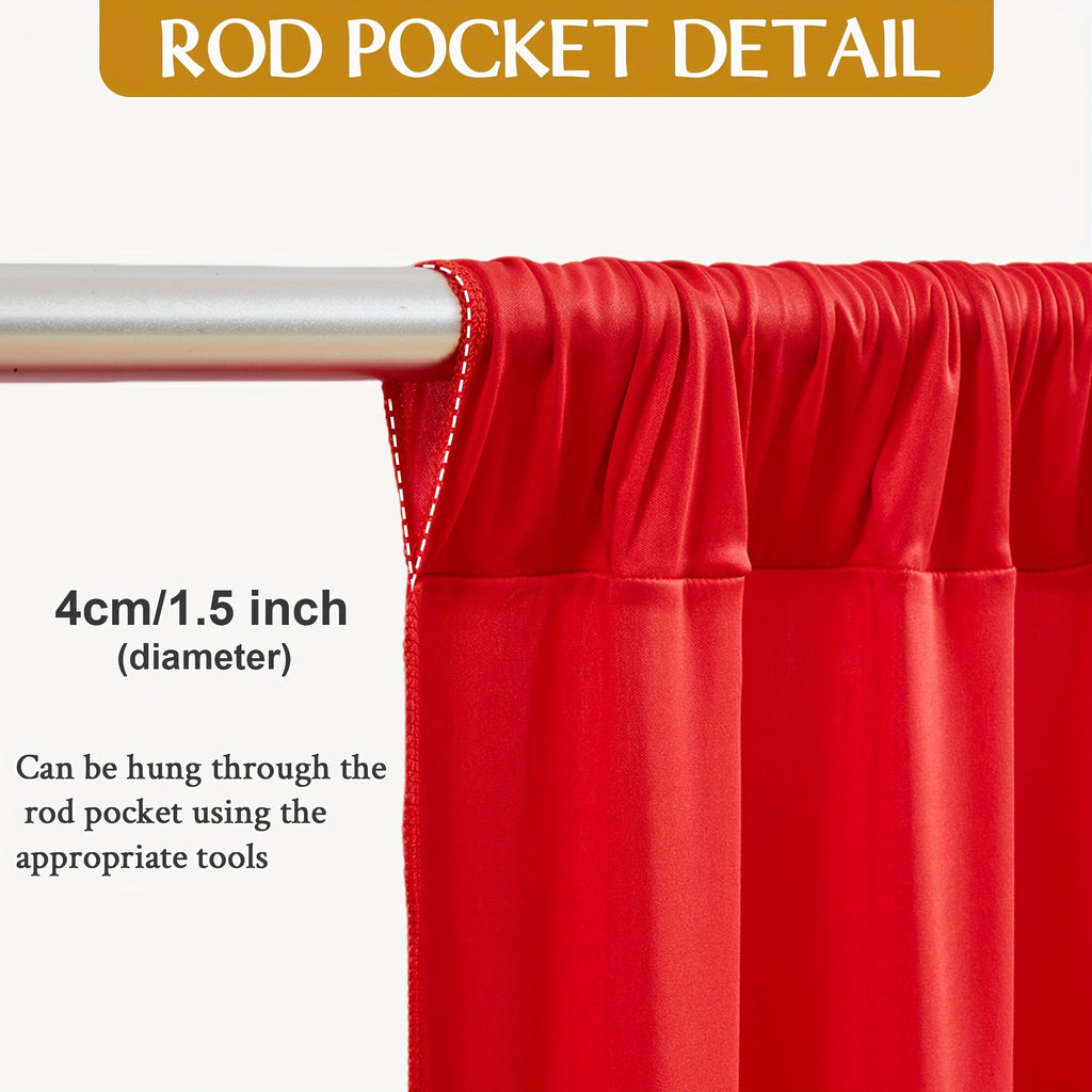 4pcs Of 5ft*10ft Elegant Polyester Spandex Photography Background Cloth, Banquet Decoration Curtains with Pole Bags, Soft And Smooth, Wear-resistant And Wrinkle-resistant, Suitable for Weddings, Birthdays, Banquets, Balls And Other Activities.