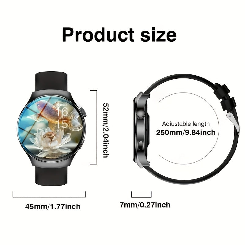 Valentine'S Day Gift - New - Unisex Smartwatch, Makes And Answers Calls, Provides Message Reminders, Tracks Steps, Calories, Exercise Time, Music, And Photo Controls. Perfect Gift For Men And Women, Ultra-smartwatch, High-quality Smartwatch For Men