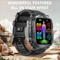 [Ideal Gift] 2.02" Smartwatch, Smart Watches for Men Women, 100+ Sport Modes, Answer/Dial Calls Watch with LED Flashlight, Waterproof, TFT Screen, Sleep Tracker, Fitness and Activity Tracker Compatible with iPhone and Android Phones - Gifts for Men/Father