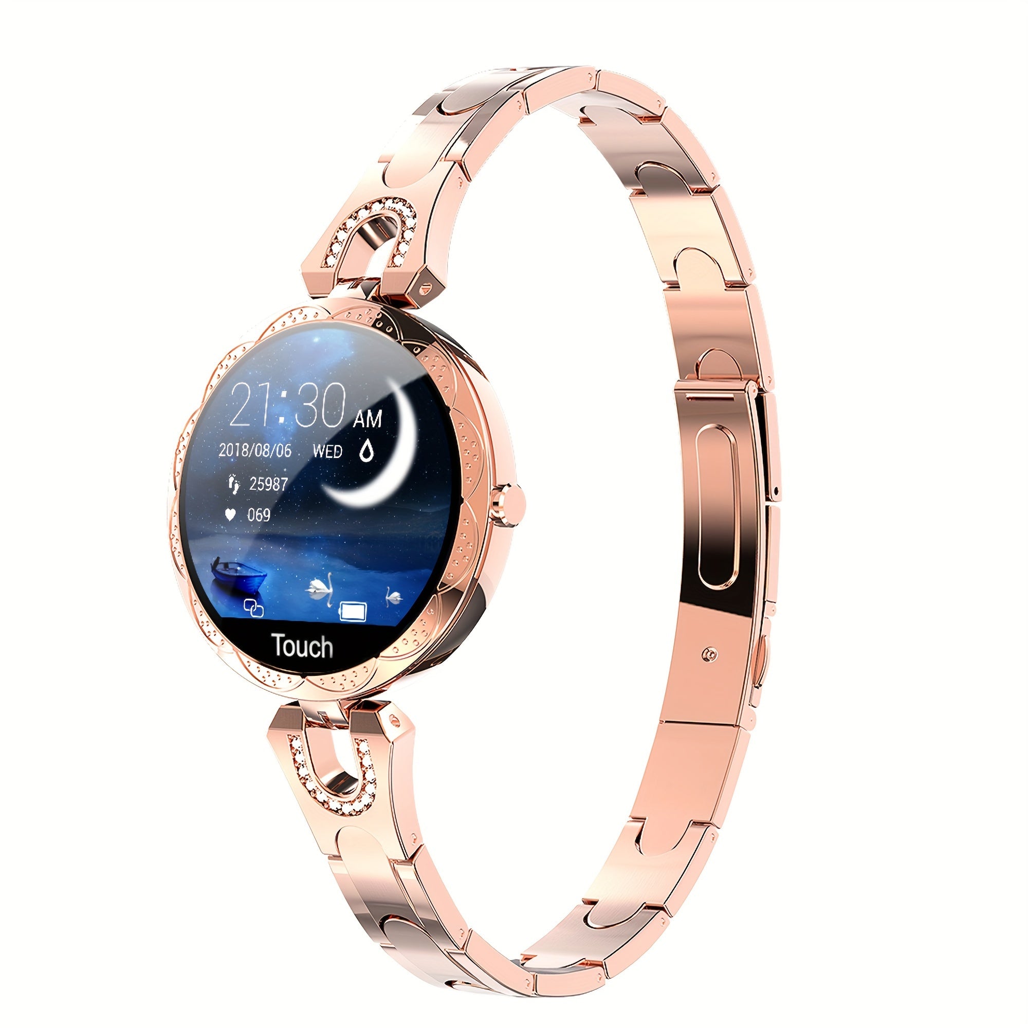 2024 Stylish Diamond Smartwatch Featuring a 1.09 Inch Full Touch Display, Calling Capabilities, Over 100 Sports Modes, Step Tracker, And Calorie Tracker. A Chic Smartwatch Collection for Women Adorned with Rhinestones