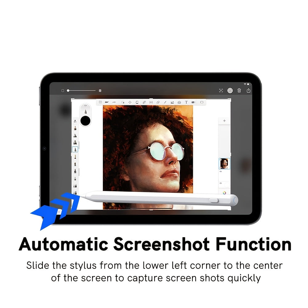 iPad Pencil 2nd Generation Stylus Pen Compatible for iPad Air 5/4/3, Mini 7/6/5, Pro 11"/12. 9"/13" Tablets with Magnetic Charging & USB, Stylus Pen with Palm Rejection, Compatible for iPad A16/10/9/8/7/6