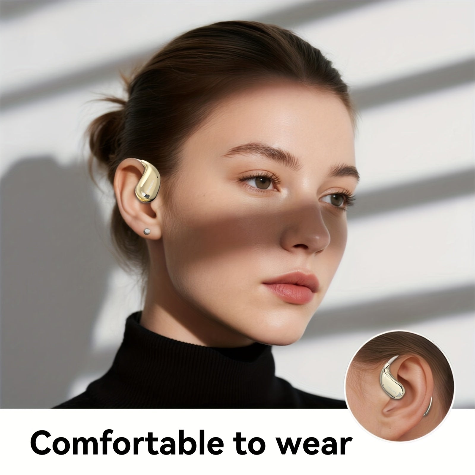 PHILIPS 2025 Wireless Earbuds - New Upgrade V6. 0, Low Latency, for Long Battery Life, Sound Isolation, with Mic for Gaming, for Sports, And Music Suitable for Sports Enthusiasts Or Users Who Wear Headphones for Long Periods of Time