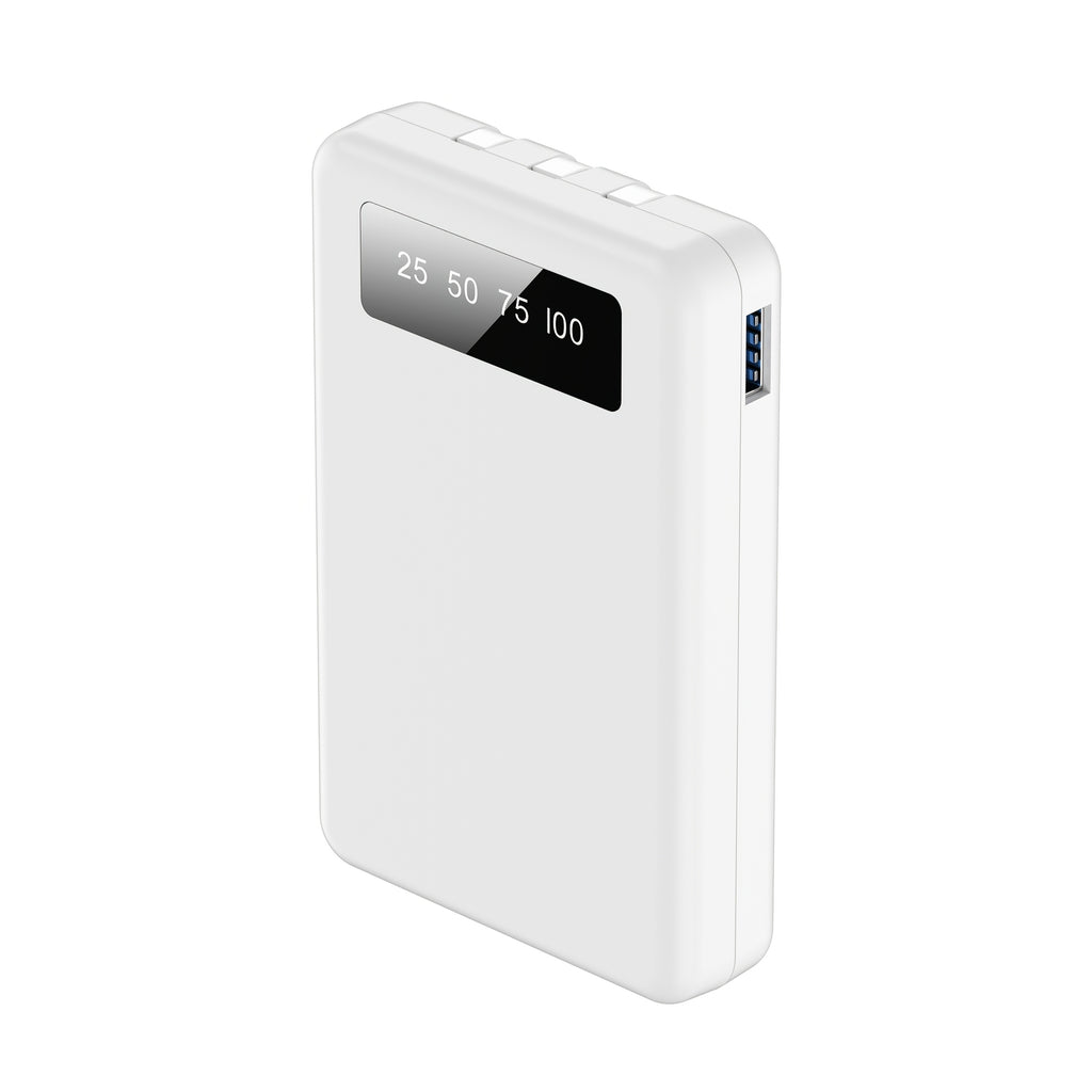 Portable Power Bank, Lightweight And Compact, 5000mAh/10000mAh, Mini Version with Built-in Cable, Can Charge 4 Devices Simultaneously with Type-C Input, LED Indicator Showing Remaining Capacity, Easy to Carry, Compact Charger with Built-in USB-C