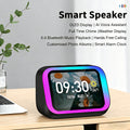 AI Smart Speaker, Smart Alarm Clock with Wireless Speaker & Dynamic RGB Light, Hi-Fi Stereo Sound, HD Smart Display, Answer/Make Call, Voice Assistant, Period Tracker, 2500mAh Battery, Portable Speakers - Charging Bedside Digital Clock
