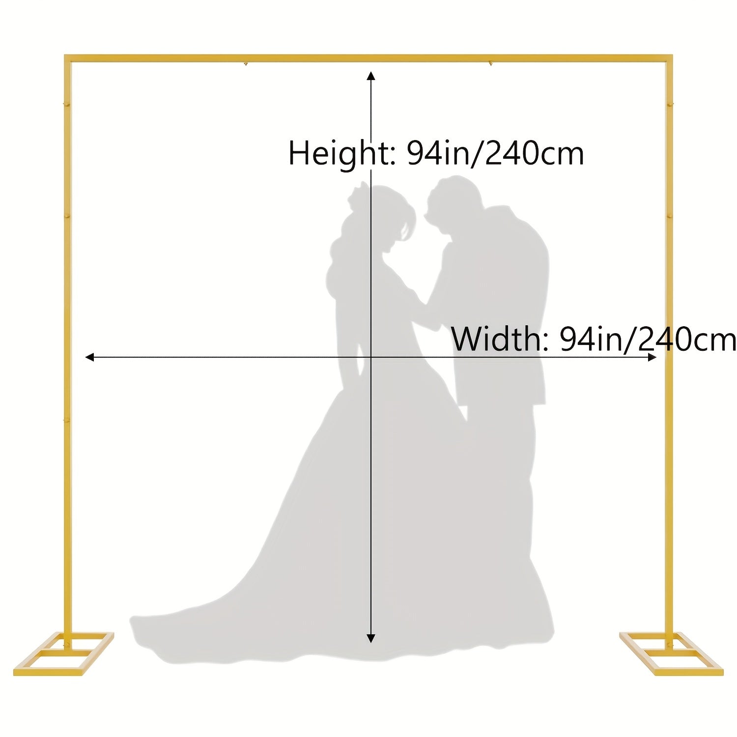 6FT/8FT Square Arch Backdrop Stand, Metal Balloon Arch Stand, Wedding Arches for Ceremony Wedding Birthday Party Decoration