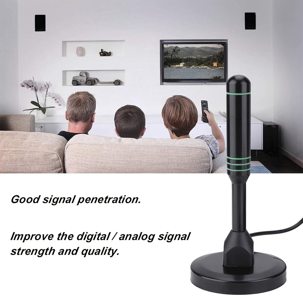 10Ft Coax Digital Tv Antenna | Indoor Hd Tv Antenna For Smart Tv And Old Tv, Supports 4K 1080P With Signal Booster, Long Range For Local Channels