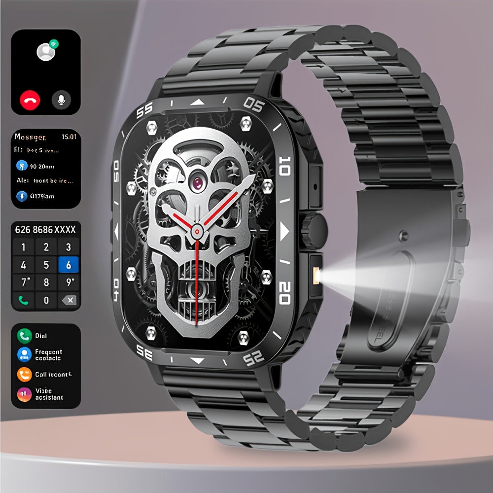 [Best Gift for Friends] Smartwatch with LED Lighting, Music Player, Stopwatch - Multi-Sport Mode, Best Gift for Friends, Supports Wireless Calls (Answer/Make/End) for Iphone And Android
