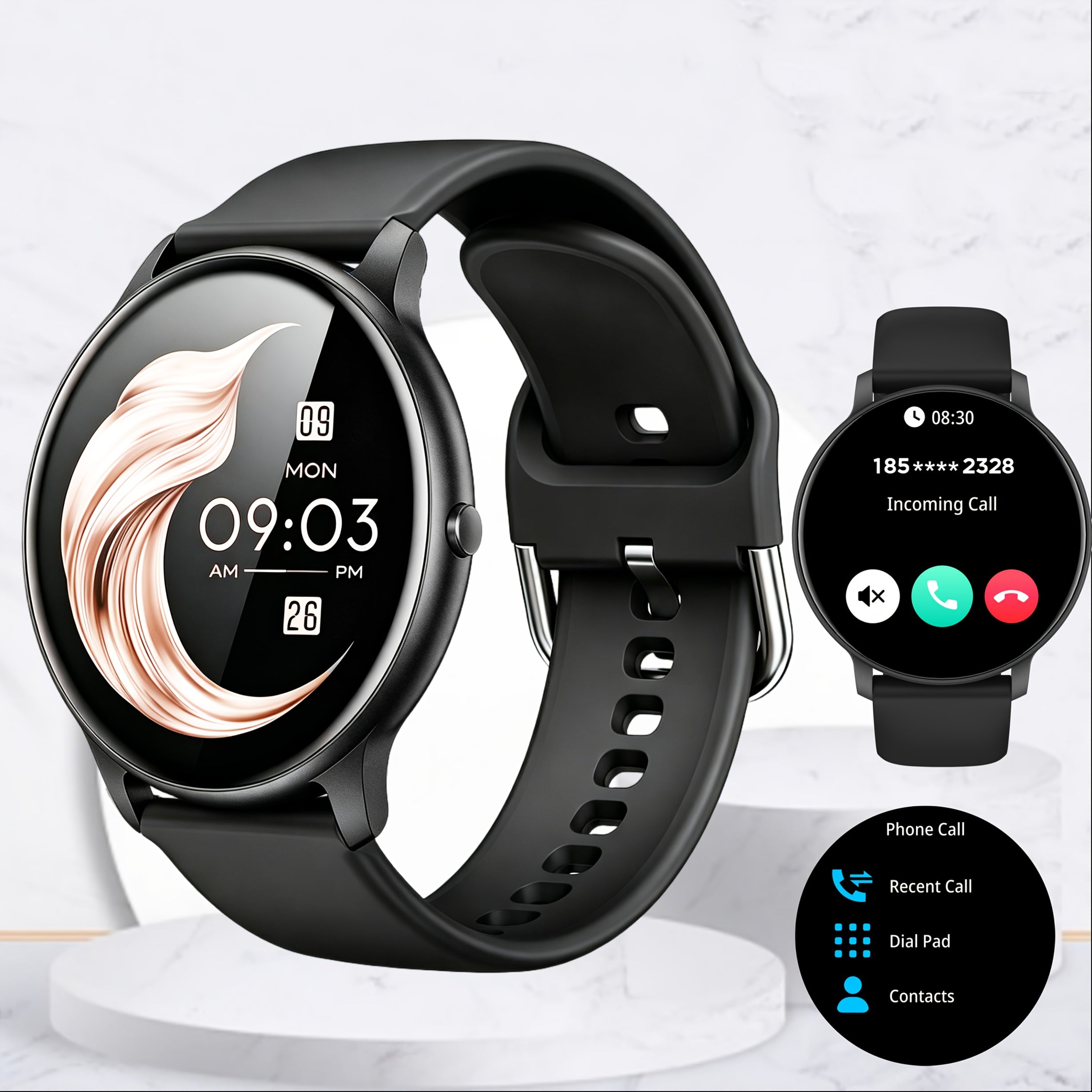Smartwatches Offer Various Features Such As Wireless Calling, Message Notifications, AI Voice Assistance, Sleep Tracking, Calorie Counting, Step Counting, And Multiple Sports Modes Suitable for Different Fitness And Outdoor Activities