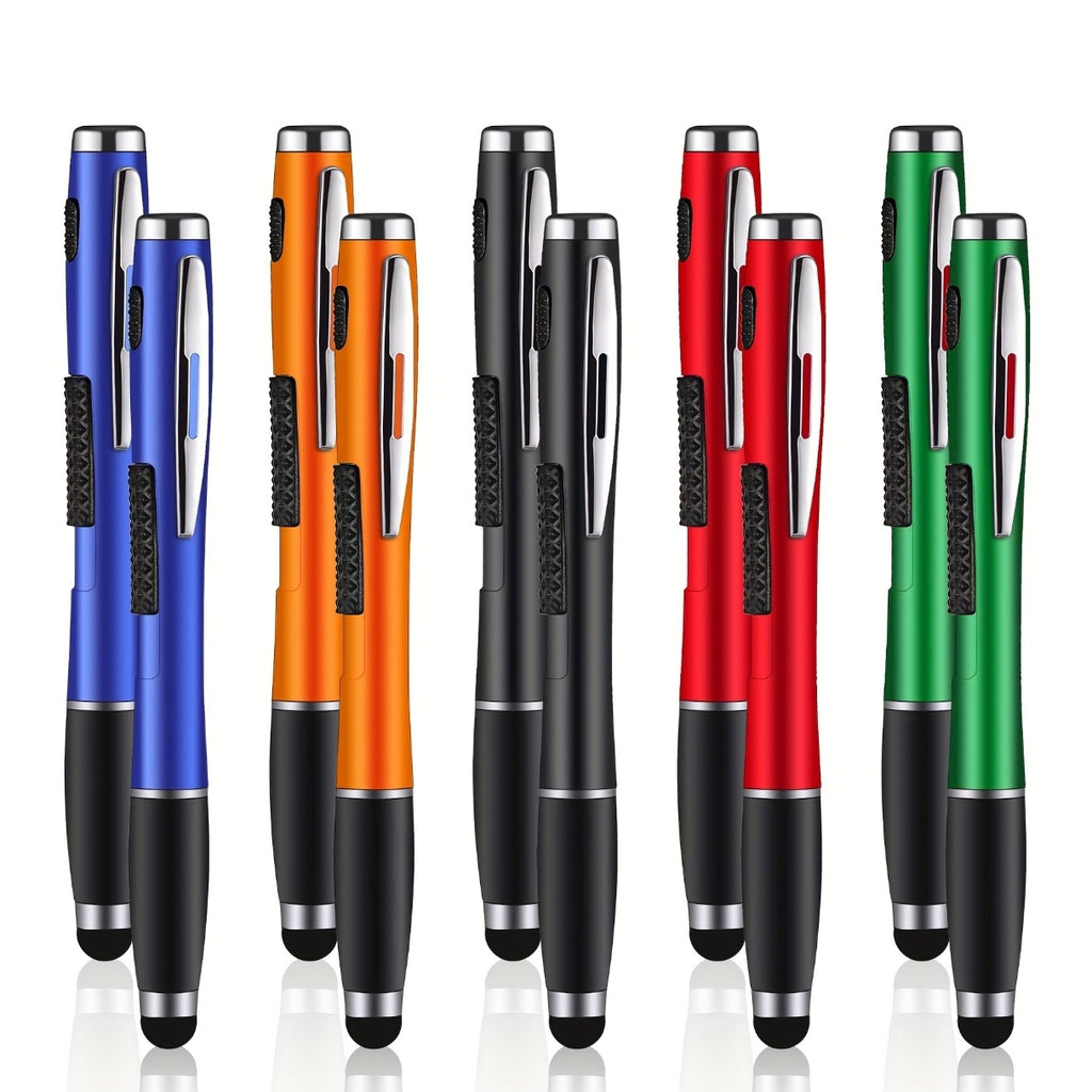 10pcs Stylus Pens With Light 2-in-1 Multi-Function Touch Screen Pens LED Light Pens Ballpoint Pens For Smartphones Tablets PC Pads Stylus Light Pens For Homes Offices Writing In The Dark