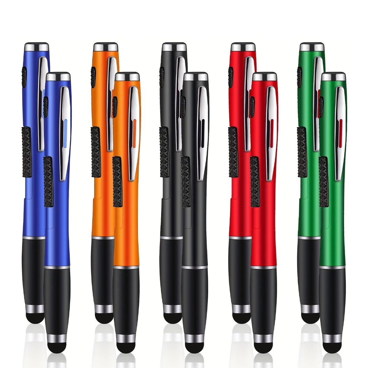 10pcs Stylus Pens With Light 2-in-1 Multi-Function Touch Screen Pens LED Light Pens Ballpoint Pens For Smartphones Tablets PC Pads Stylus Light Pens For Homes Offices Writing In The Dark