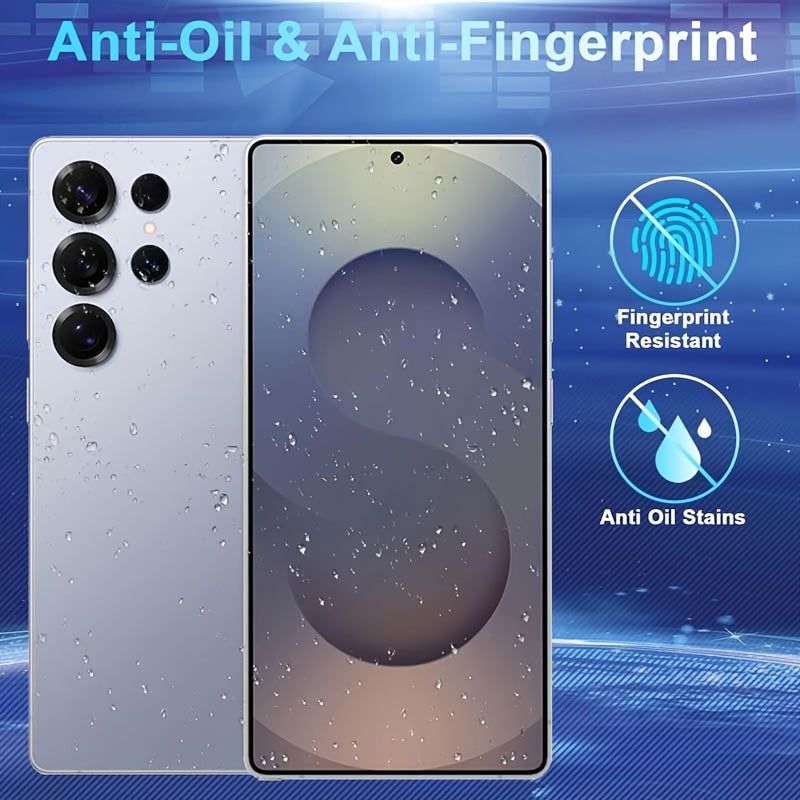 2+2 Pack Privacy Screen Protector+Camera Lens Protector for Samsung Galaxy S25 Ultra[Anti-Spy Tempered Glass] [Fingerprint Unlock Support], Anti-Scratch, Easy Install 9H Protective Glass, Secure Screen Cover, Fingerprint Unlock Compatible, Clear Hd Clarit