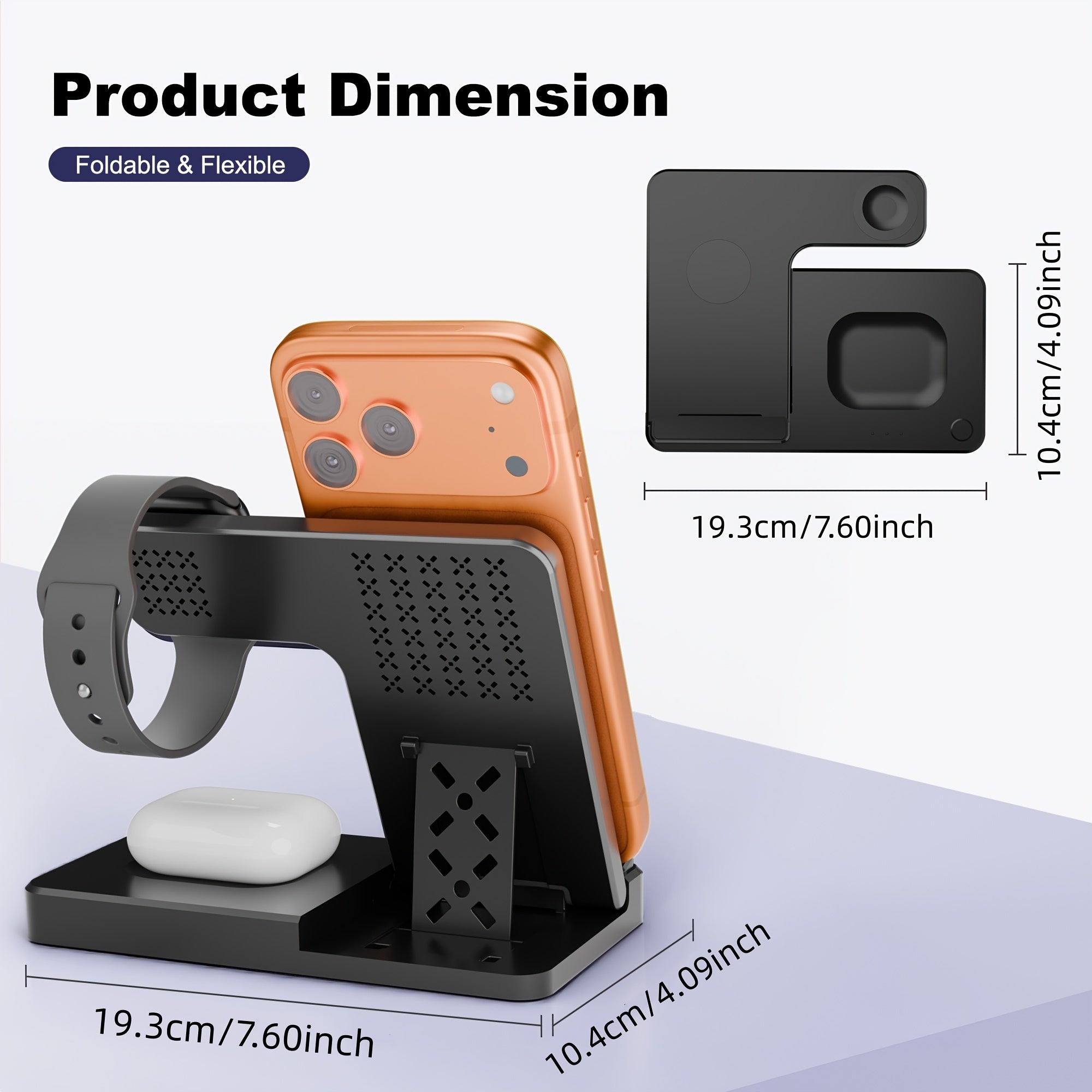 Wireless Charging Station 3 in 1 Standard 15W for Mag-Safe Fast Wireless Charger Stand, for Iphone 17 16 15 14 13 12 11 X 8 Pro Max/Pro/Mini/Plus, for Iwatch Ultra 10/9/8 7/6/5/4/3/2 SE, for Airpods 4/3/2/Pro/Pro2, Halloween/Christmas/Birthday Gift