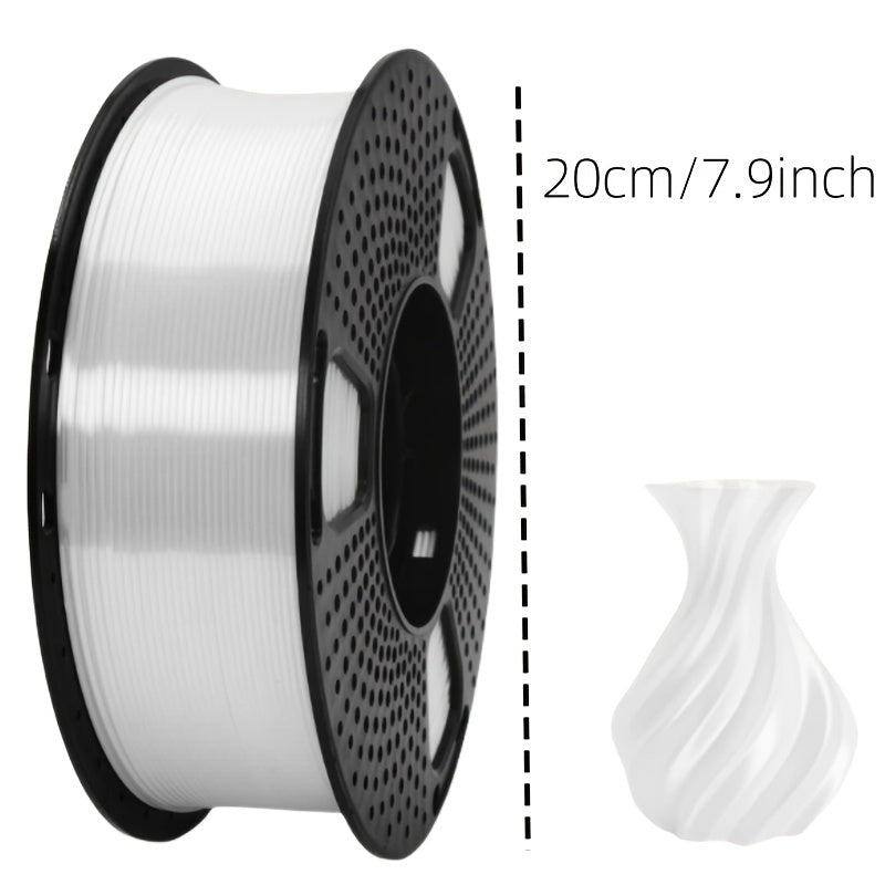 1kg (2.2LB) PLA 3D Printer Filament - Black/ White + Multicolor (Dual/ Tri/ Rainbow) 1.75mm, High Gloss Finish, Low Warping, Works with Creality Ender 3/ 5/ Neo