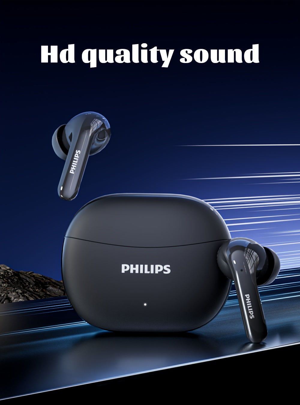 Philips TAT1320 Wireless Wireless Headset, Upgraded Wireless 5.4, 13MM Speakers, Ultra-long Battery Life, Type-C Fast Charging, Stereo In-ear Earphones, With Microphone, Compatible With Mobile Phones, Suitable For Games, Business, Sports, Camping