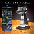 INSKAM 4.3-inch Digital Microscope, Ultra Clear Screen Microscope, 1000X Magnification, Suitable for Coin Detection, Biological Observation, Educational Research, Insect, Plant, Industrial Inspection, And Knitwear Testing, Etc