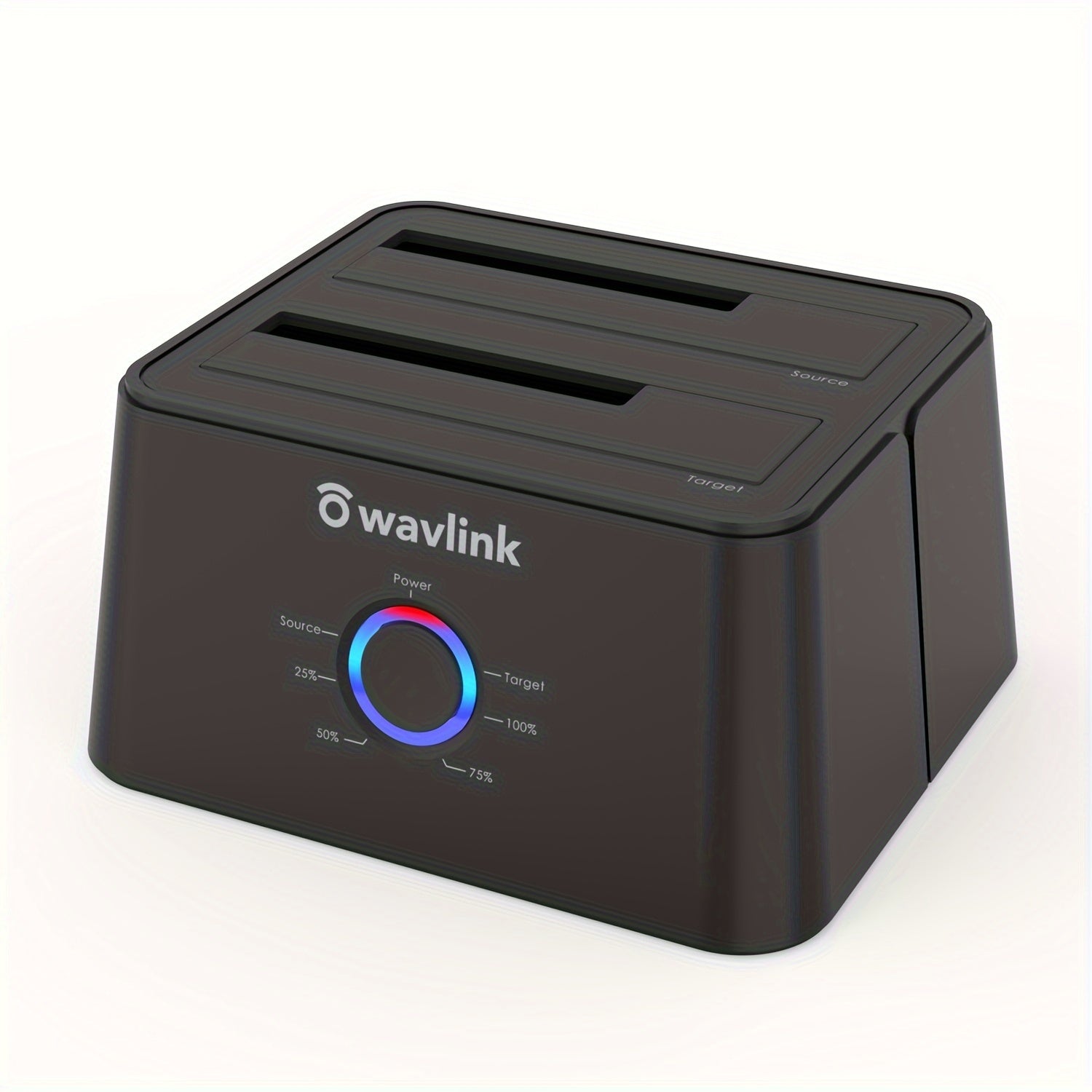 Wavlink Dual Bay Hard Drive Docking Station, USB 3.0 to SATA I/II/III Tool-Free External Hard Drive Lay-Flat Dock for 2.5/3.5-Inch HDD/SSD with Hard Drive Duplicator/Offline Cloning Function/1 USB A to USB C Converter