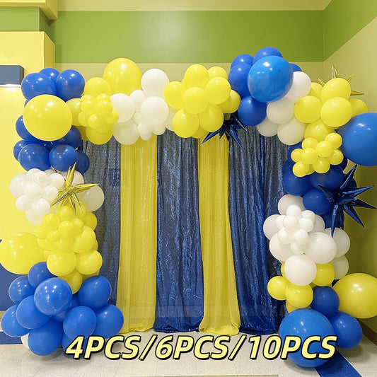 Photography Backdrop Sequin Backdrop 4 Panels/6 Panels/10 Panels 2FTx8ft Golden Sequin Curtains for Party Wedding Birthday Stage Background Theme Party Decorations Glitter Backdrop Curtains NEW Trends Yellow Backdrop Curtains
