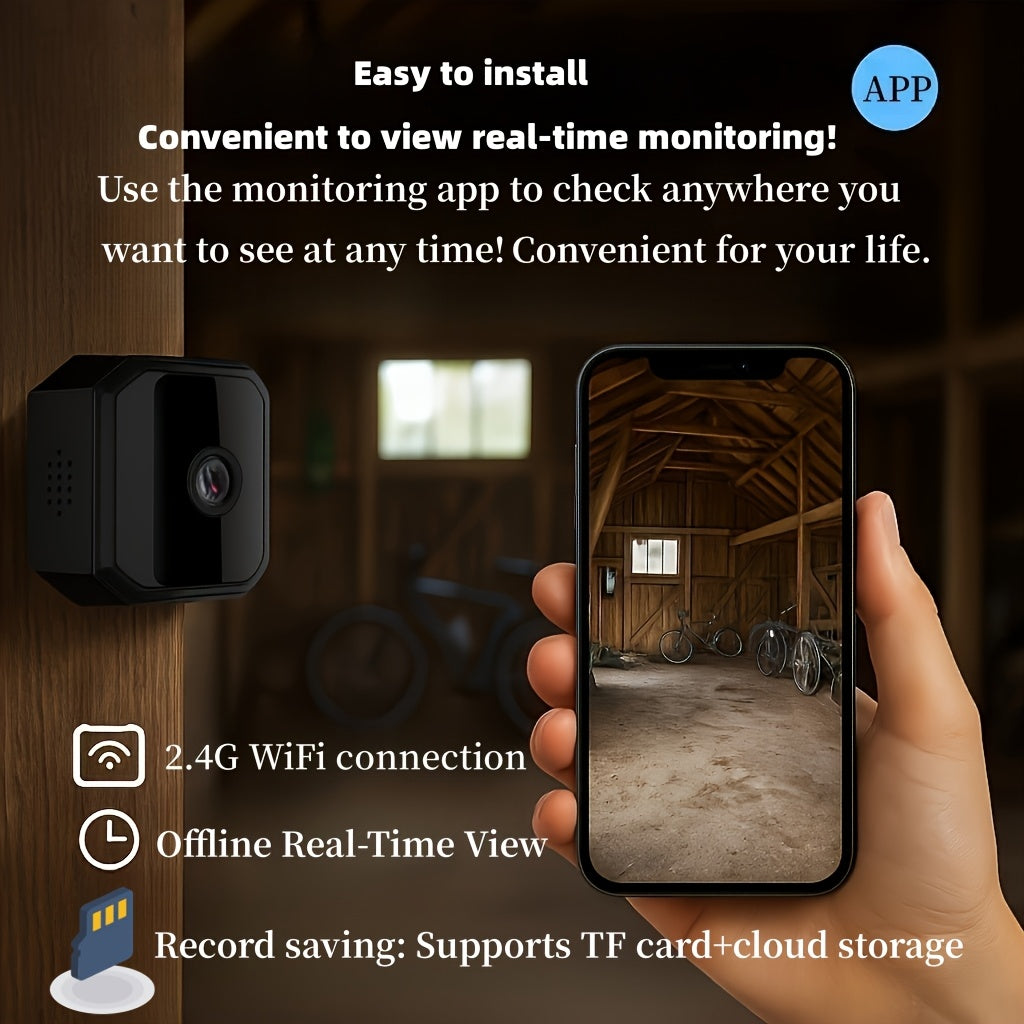 Halloween Special Offer!  Wireless Surveillance Camera - Full-Color Night Vision, Two-Way Voice Call, Motion Detection, Built-in AP Hotspot, Internet-Free Viewing, Real-Time Monitoring for Home, Family, And Pet Safety