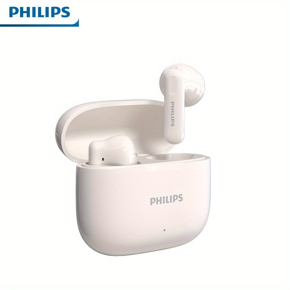 Philips TAT1220 Wireless Bluetooth Headset, Upgraded to Version V6.0, Active Noise Canceling, Touch Control, 360 ° Surround Sound, Open Design, Type-C Charging, In-Ear Earbuds, Suitable for Sports & Daily Use, Phone and Camping