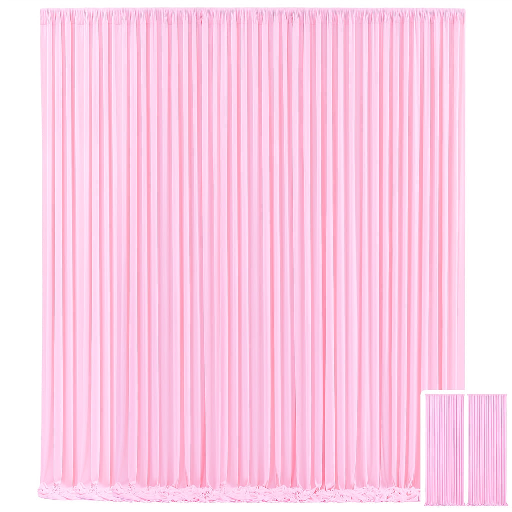 2pcs, 7.2ft*10ft Curtains Backdrop for Wedding Parties, Photo Backdrop Curtains for Wedding Decorations Birthday, Soft And Smooth, Non-transparent Party Decoration Backdrop Curtains, Suitable for Wedding, Birthday, Christening And Other Party