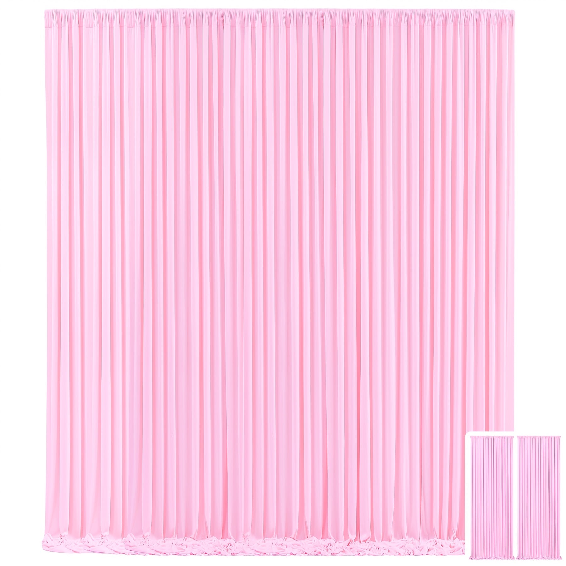 2pcs, 7.2ft*10ft Curtains Backdrop for Wedding Parties, Photo Backdrop Curtains for Wedding Decorations Birthday, Soft And Smooth, Non-transparent Party Decoration Backdrop Curtains, Suitable for Wedding, Birthday, Christening And Other Party