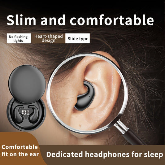 Ultra Thin Bluetooth Earphones, Wireless Earphones, Invisible Sleep Earphones, No Latency Gaming, Intelligent Noise Reduction, Ultra Long Battery Life, Mini Sleep Earphones, Ultra Long Standby, Comfortable to Wear, Bluetooth 5.4 Earphones, Suitable for Wo