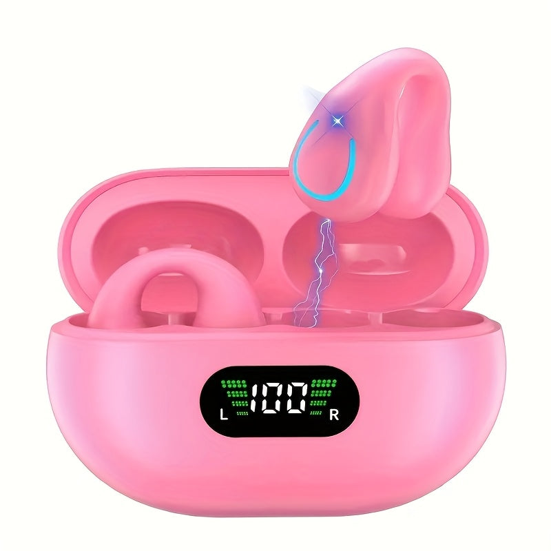 Truly Open Wireless Earphones (Wireless 6.0 TWS), Experience 360° Ambient Awareness & All-day Comfort. Secure Open-ear Fit For Sports/fitness. Advanced ENC Delivers Crystal-clear Calls. Intuitive Touch Control. LED Digital Charging Box With Real-tim