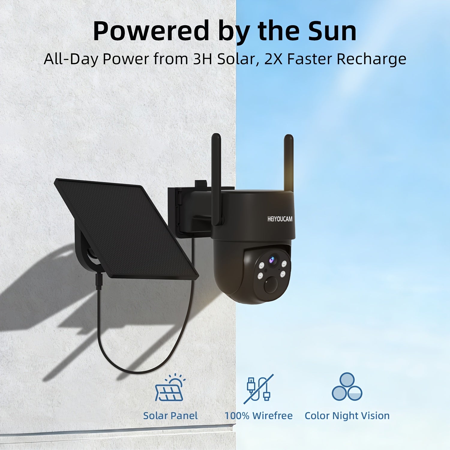 Security Camera Outdoor-Solar Security Cameras Wireless Outdoor with 360° View, Smart Siren, Spotlights, Color Night Vision, AI Human Detection, 2-Way Talk, Human Tracking
