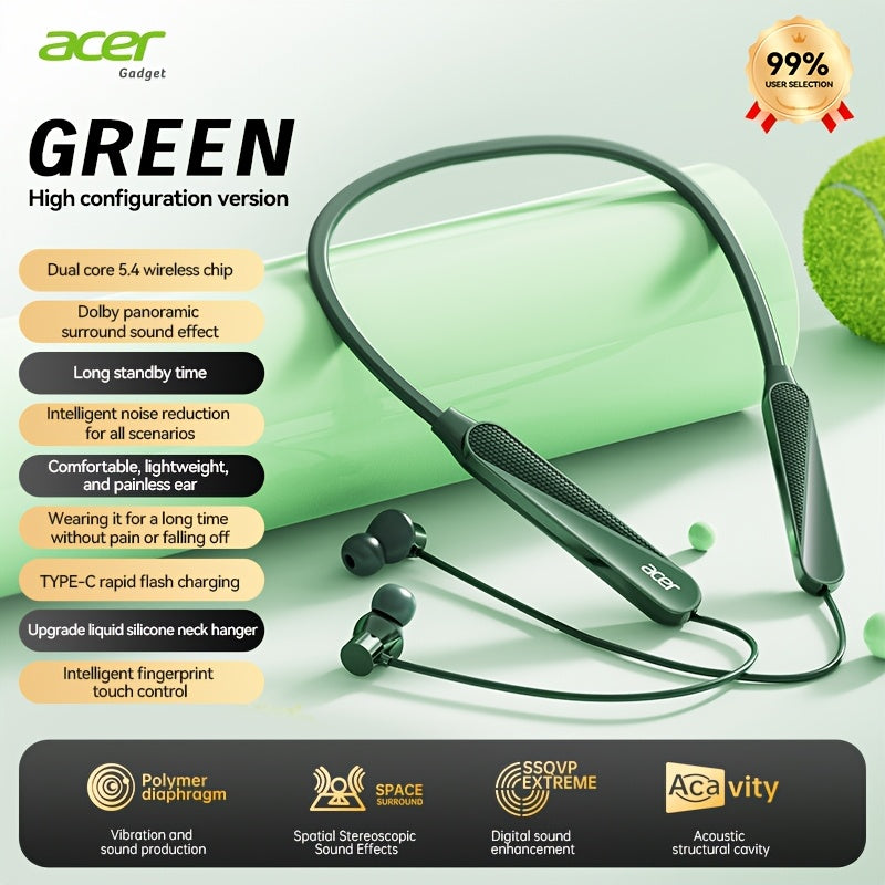 ACER Brand TWS Wireless Earbuds with Noise Isolation & Low Latency Gaming Mode, Wireless Stereo Sound, -C, Long Flight/Workout Battery Life, For/Iphone (Compatible with Smartphones, Tablets) - Ideal Gift for