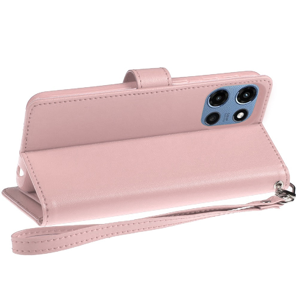 For Motorola Moto G 5G 2025 Phone Case, PU Leather Wallet Stand ID Card Holder Cover