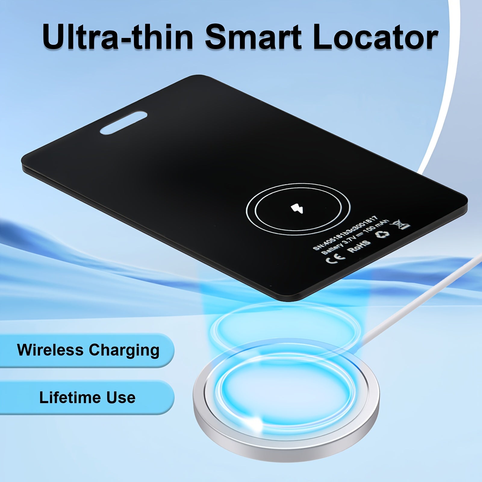 [Apple Find My Card] 1/2pcs Apple Find My Tracking Card - Ultra-Thin Wireless Charging Locator, Suitable for Wallets, Keys, And Luggage, Credit Card Size